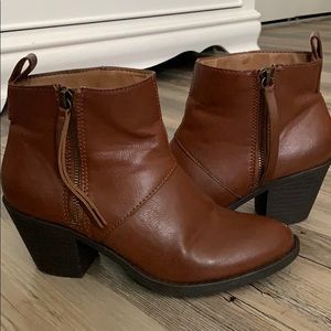 Leather booties